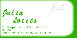 julia lotits business card